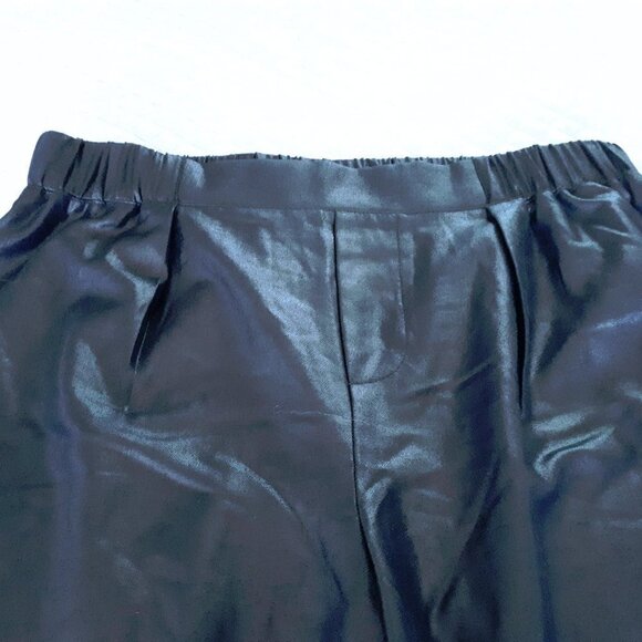 NWOT Current Air blue shiny finish relaxed jogger-like pants Size S - Picture 4 of 5